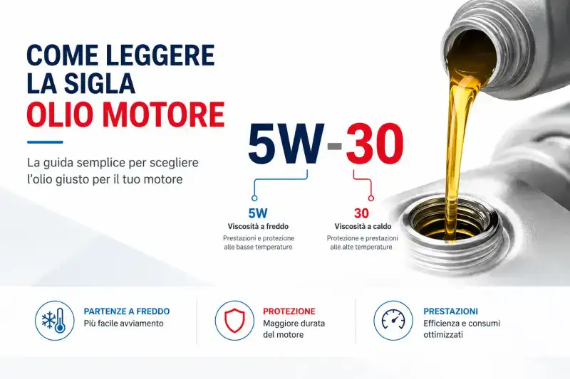 Come leggere la sigla di un olio motore